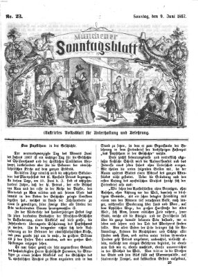 Münchener Sonntagsblatt Sonntag 9. Juni 1867