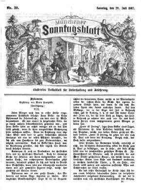Münchener Sonntagsblatt Sonntag 28. Juli 1867