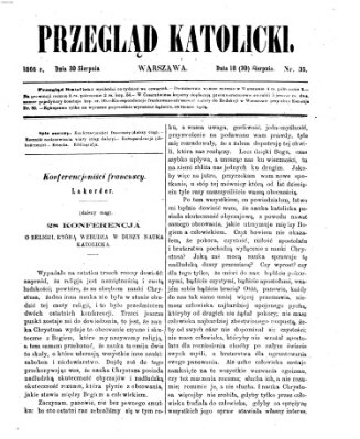 Przegląd Katolicki Donnerstag 30. August 1866