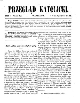 Przegląd Katolicki Donnerstag 21. Mai 1868