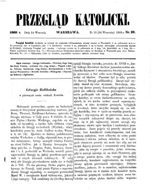 Przegląd Katolicki Donnerstag 24. September 1868