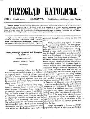 Przegląd Katolicki Donnerstag 12. November 1868