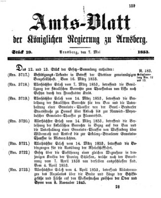 Amtsblatt für den Regierungsbezirk Arnsberg Samstag 7. Mai 1853