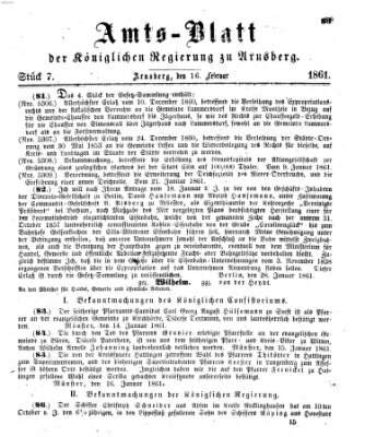 Amtsblatt für den Regierungsbezirk Arnsberg Samstag 16. Februar 1861