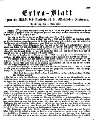 Amtsblatt für den Regierungsbezirk Arnsberg Montag 1. Juni 1863
