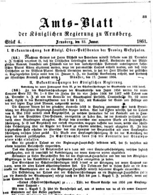 Amtsblatt für den Regierungsbezirk Arnsberg Samstag 23. Januar 1864