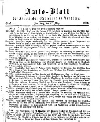 Amtsblatt für den Regierungsbezirk Arnsberg Samstag 17. März 1866
