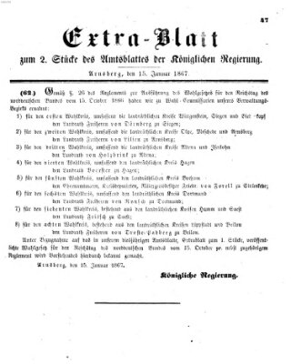Amtsblatt für den Regierungsbezirk Arnsberg Dienstag 15. Januar 1867