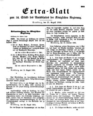 Amtsblatt für den Regierungsbezirk Arnsberg Montag 23. August 1869
