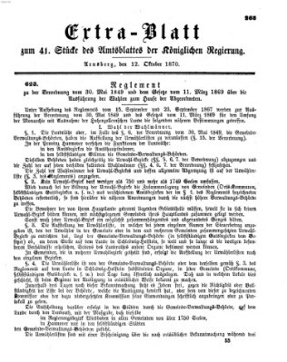 Amtsblatt für den Regierungsbezirk Arnsberg Mittwoch 12. Oktober 1870