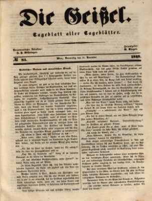Die Geißel Donnerstag 30. November 1848