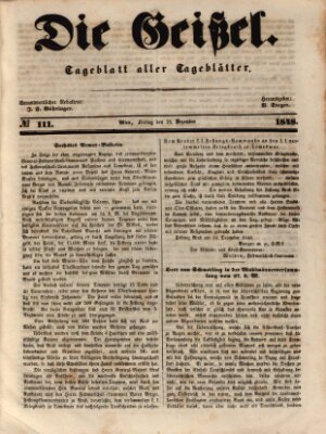 Die Geißel Freitag 29. Dezember 1848