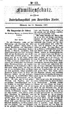 Familienschatz (Bayerischer Kurier) Mittwoch 11. November 1857
