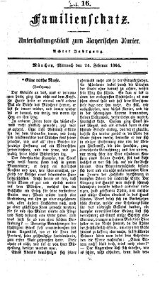 Familienschatz (Bayerischer Kurier) Mittwoch 24. Februar 1864