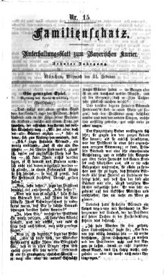 Familienschatz (Bayerischer Kurier) Mittwoch 21. Februar 1866