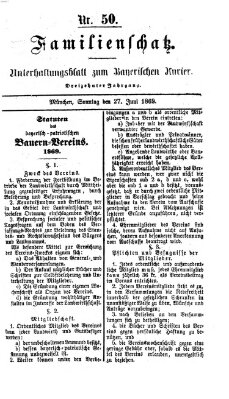 Familienschatz (Bayerischer Kurier) Sonntag 27. Juni 1869