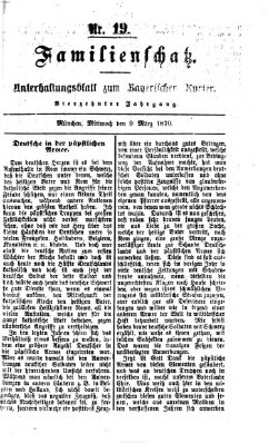 Familienschatz (Bayerischer Kurier) Mittwoch 9. März 1870