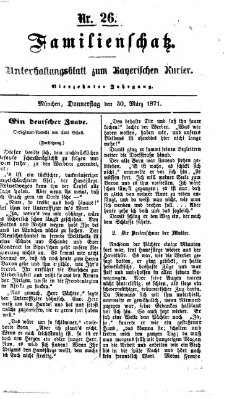 Familienschatz (Bayerischer Kurier) Donnerstag 30. März 1871