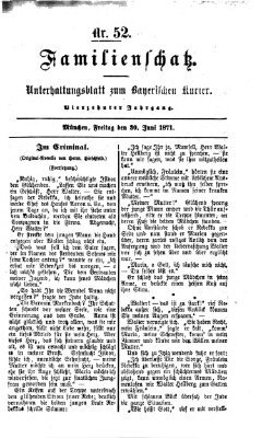 Familienschatz (Bayerischer Kurier) Freitag 30. Juni 1871