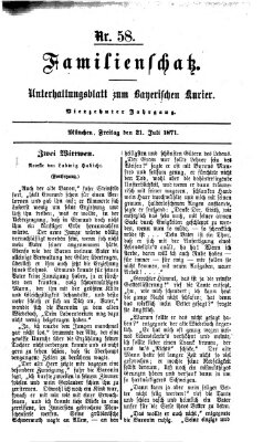 Familienschatz (Bayerischer Kurier) Freitag 21. Juli 1871