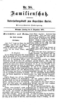 Familienschatz (Bayerischer Kurier) Freitag 8. Dezember 1871