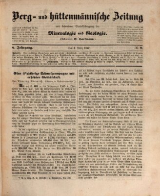 Berg- und hüttenmännische Zeitung Mittwoch 3. März 1847