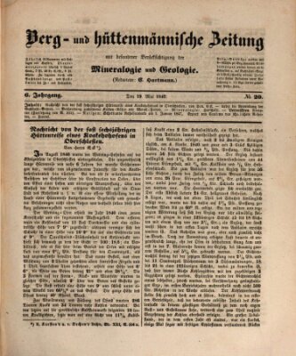 Berg- und hüttenmännische Zeitung Mittwoch 19. Mai 1847