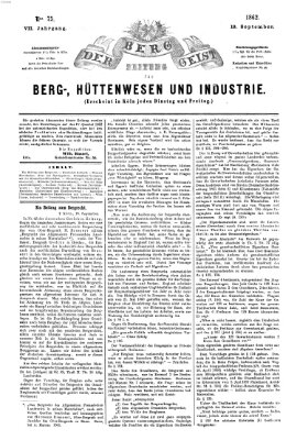 Der Berggeist Freitag 19. September 1862