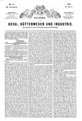 Der Berggeist Freitag 15. April 1864