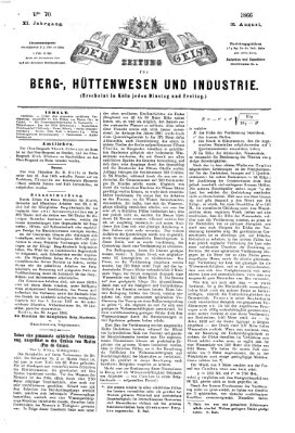 Der Berggeist Freitag 31. August 1866