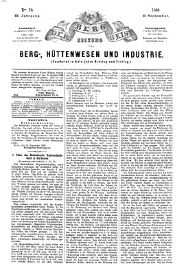 Der Berggeist Freitag 21. September 1866