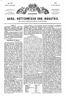 Der Berggeist Freitag 17. November 1871