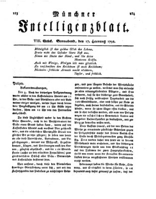 Münchner Intelligenzblatt Samstag 17. Februar 1798