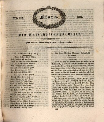 Flora (Baierische National-Zeitung) Dienstag 11. September 1827