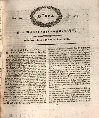 Flora (Baierische National-Zeitung) Sonntag 30. September 1827