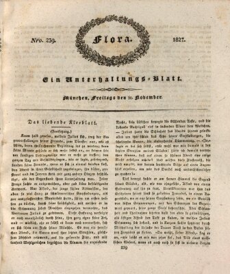 Flora (Baierische National-Zeitung) Freitag 30. November 1827