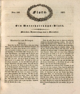 Flora (Baierische National-Zeitung) Donnerstag 13. Dezember 1827