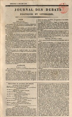 Journal des débats politiques et littéraires Mittwoch 8. Juli 1818