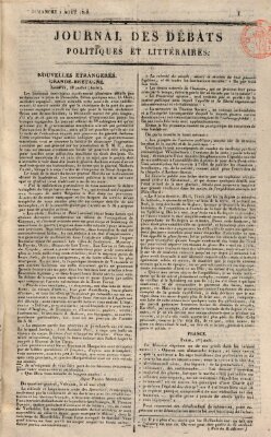 Journal des débats politiques et littéraires Sonntag 2. August 1818