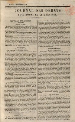 Journal des débats politiques et littéraires Dienstag 15. September 1818