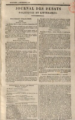 Journal des débats politiques et littéraires Sonntag 20. September 1818