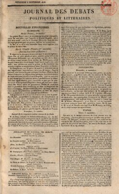 Journal des débats politiques et littéraires Freitag 6. November 1818