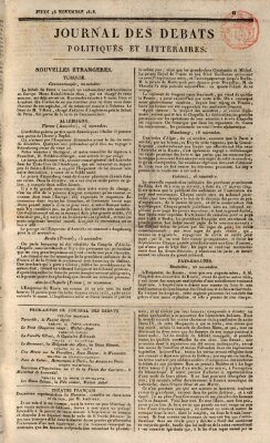 Journal des débats politiques et littéraires Donnerstag 26. November 1818