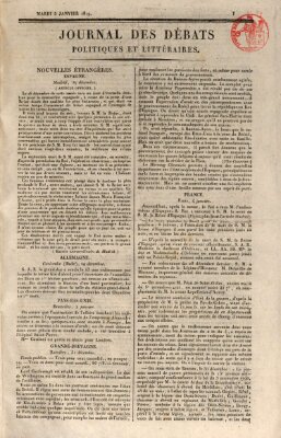 Journal des débats politiques et littéraires Dienstag 5. Januar 1819
