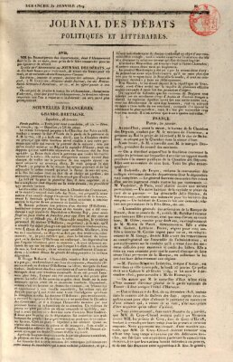 Journal des débats politiques et littéraires Sonntag 31. Januar 1819