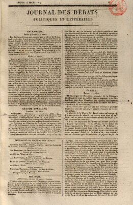 Journal des débats politiques et littéraires Montag 15. März 1819