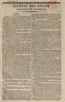 Journal des débats politiques et littéraires Donnerstag 24. Juni 1819
