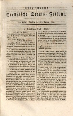 Allgemeine preußische Staats-Zeitung Dienstag 5. Januar 1819