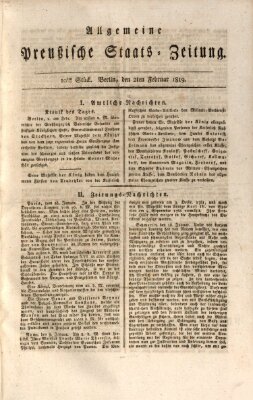 Allgemeine preußische Staats-Zeitung Dienstag 2. Februar 1819