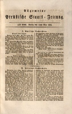 Allgemeine preußische Staats-Zeitung Samstag 15. Mai 1819